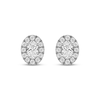 Thumbnail Image 2 of KAY Lab-Grown Diamonds Oval-Cut Halo Stud Earrings 3/4 ct tw 10K White Gold