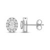 Thumbnail Image 3 of KAY Lab-Grown Diamonds Oval-Cut Halo Stud Earrings 3/4 ct tw 10K White Gold