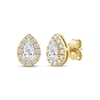 Thumbnail Image 1 of KAY Lab-Grown Diamonds Pear-Shaped Halo Stud Earrings 3/4 ct tw 10K Yellow Gold