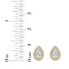 Thumbnail Image 5 of KAY Lab-Grown Diamonds Pear-Shaped Halo Stud Earrings 3/4 ct tw 10K Yellow Gold