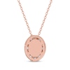 Thumbnail Image 3 of KAY Lab-Grown Diamonds Oval-Cut Halo Necklace 1/2 ct tw 10K Rose Gold 18&quot;