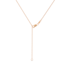 Thumbnail Image 3 of Lab-Created Diamonds by KAY Oval-Cut Halo Necklace 1/2 ct tw 10K Rose Gold 18"
