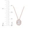 Thumbnail Image 5 of KAY Lab-Grown Diamonds Oval-Cut Halo Necklace 1/2 ct tw 10K Rose Gold 18&quot;