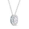 Thumbnail Image 2 of KAY Lab-Grown Diamonds Oval-Cut Halo Necklace 1/2 ct tw 10K White Gold 18&quot;