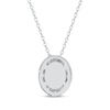 Thumbnail Image 3 of KAY Lab-Grown Diamonds Oval-Cut Halo Necklace 1/2 ct tw 10K White Gold 18&quot;