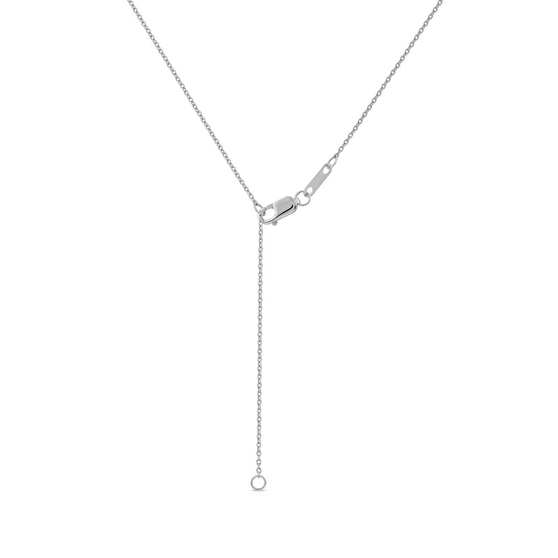 Main Image 4 of KAY Lab-Grown Diamonds Oval-Cut Halo Necklace 1/2 ct tw 10K White Gold 18&quot;