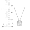 Thumbnail Image 5 of KAY Lab-Grown Diamonds Oval-Cut Halo Necklace 1/2 ct tw 10K White Gold 18&quot;