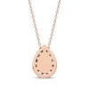 Thumbnail Image 3 of KAY Lab-Grown Diamonds Pear-Shaped Halo Necklace 1/2 ct tw 10K Rose Gold 18&quot;