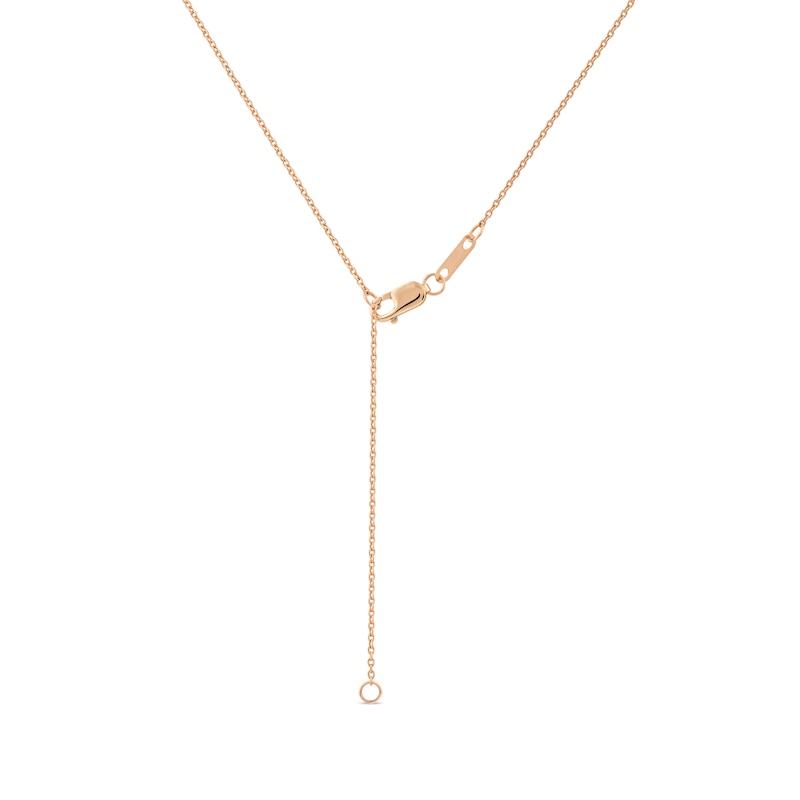 Main Image 4 of KAY Lab-Grown Diamonds Pear-Shaped Halo Necklace 1/2 ct tw 10K Rose Gold 18&quot;