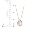 Thumbnail Image 5 of KAY Lab-Grown Diamonds Pear-Shaped Halo Necklace 1/2 ct tw 10K Rose Gold 18&quot;