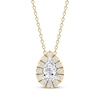 Thumbnail Image 1 of KAY Lab-Grown Diamonds Pear-Shaped Halo Necklace 1/2 ct tw 10K Yellow Gold 18"