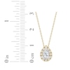 Thumbnail Image 5 of KAY Lab-Grown Diamonds Pear-Shaped Halo Necklace 1/2 ct tw 10K Yellow Gold 18"