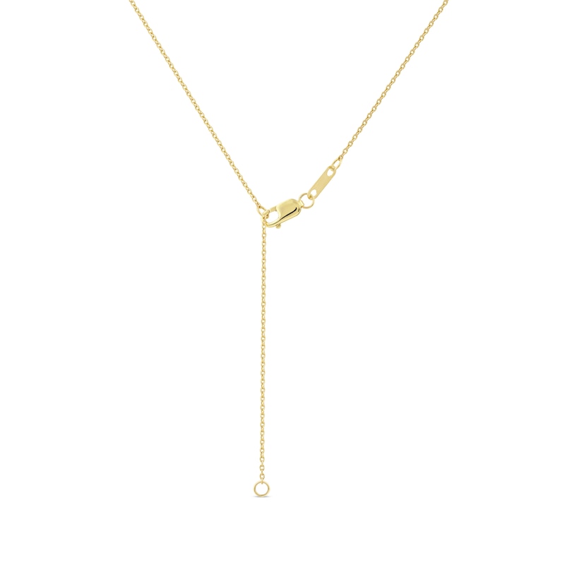 Main Image 4 of KAY Lab-Grown Diamonds Emerald-Cut Halo Necklace 1/2 ct tw 10K Yellow Gold 18&quot;
