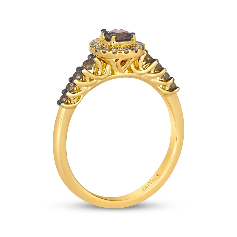 Main Image 3 of Le Vian Multi-Diamond Pear-Shaped Ring 5/8 ct tw 14K Honey Gold