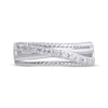 Thumbnail Image 2 of Diamond Crossover Rope Ring 1/4 ct tw Sterling Silver