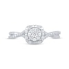 Thumbnail Image 3 of Multi-Diamond Center Cushion-Shaped Promise Ring 1/5 ct tw Sterling Silver