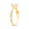 Thumbnail Image 2 of Multi-Diamond Center Square Promise Ring 1/5 ct tw 10K Two-Tone Gold