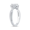 Thumbnail Image 2 of Multi-Diamond Center Pear-Shaped Promise Ring 1/6 ct tw Sterling Silver