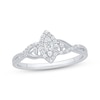 Thumbnail Image 1 of Marquise-Shaped Multi-Diamond Promise Ring 1/5 ct tw Sterling Silver