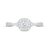 Thumbnail Image 3 of Diamond Cushion Frame Promise Ring 3/8 ct tw 10K White Gold