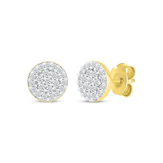 KAY Lab-Grown Diamonds Multi-Stone Stud Earrings 1/5 ct tw 10K Yellow Gold