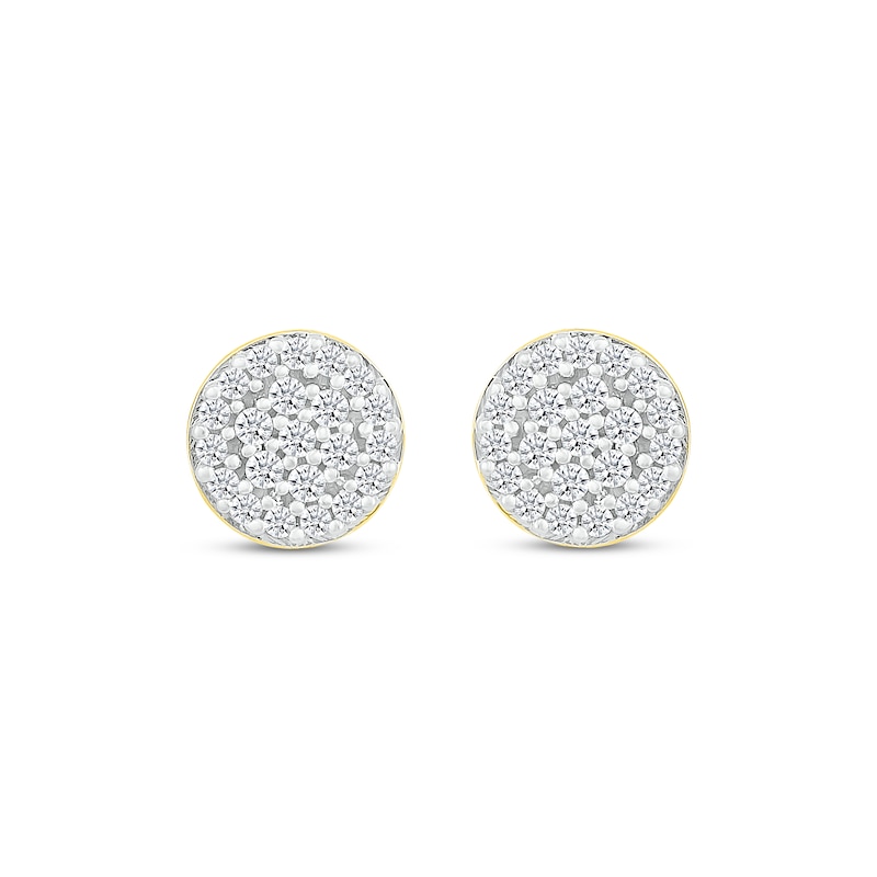Main Image 2 of KAY Lab-Grown Diamonds Multi-Stone Stud Earrings 1/5 ct tw 10K Yellow Gold