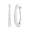Thumbnail Image 1 of KAY Lab-Grown Diamonds Hoop Earrings 1/5 ct tw 10K White Gold