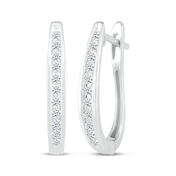 KAY Lab-Grown Diamonds Hoop Earrings 1/5 ct tw 10K White Gold