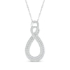 Thumbnail Image 1 of KAY Lab-Grown Diamonds Double Infinity Necklace 3/8 ct tw 10K White Gold 18&quot;