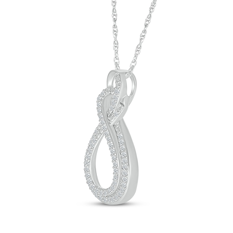 Main Image 2 of KAY Lab-Grown Diamonds Double Infinity Necklace 3/8 ct tw 10K White Gold 18&quot;