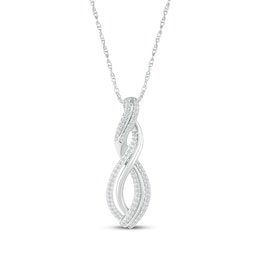 KAY Lab-Grown Diamonds Double Swirl Necklace 1/3 ct tw 10K White Gold 18"