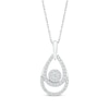 Thumbnail Image 1 of KAY Lab-Grown Diamonds Double Teardrop Necklace 1/4 ct tw 10K White Gold 18&quot;