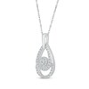 Thumbnail Image 2 of KAY Lab-Grown Diamonds Double Teardrop Necklace 1/4 ct tw 10K White Gold 18&quot;