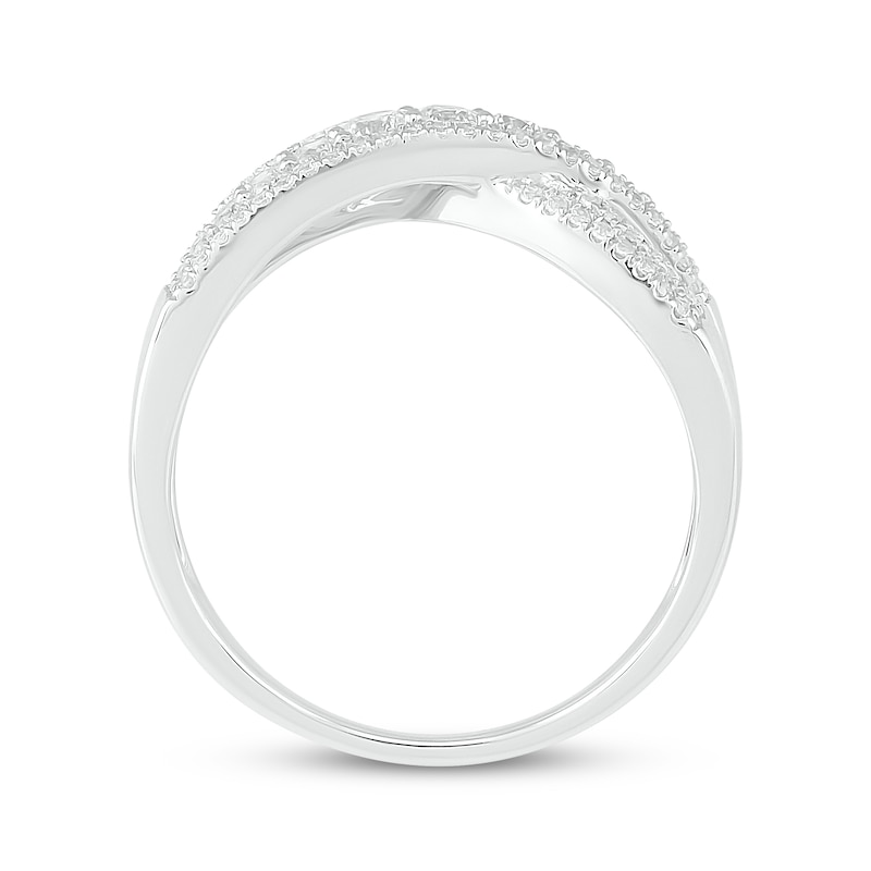 Main Image 3 of KAY Lab-Grown Diamonds Crossover Ring 5/8 ct tw 10K White Gold