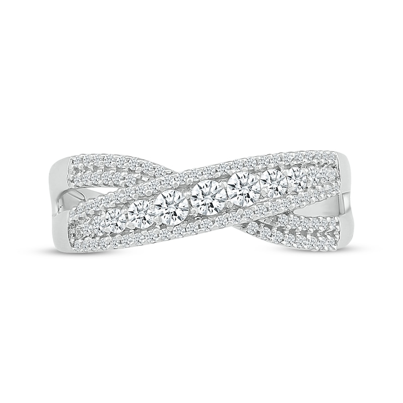 Main Image 4 of KAY Lab-Grown Diamonds Crossover Ring 5/8 ct tw 10K White Gold