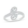 Thumbnail Image 1 of KAY Lab-Grown Diamonds Teardrop Bypass Ring 1/2 ct tw 10K White Gold