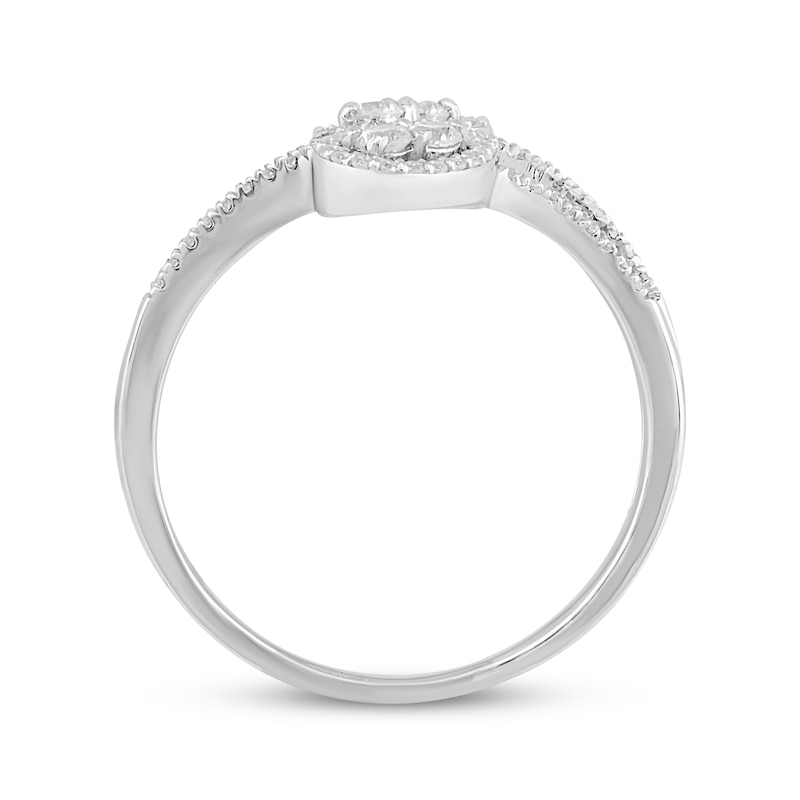 Main Image 2 of KAY Lab-Grown Diamonds Teardrop Bypass Ring 1/2 ct tw 10K White Gold