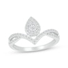 Thumbnail Image 1 of KAY Lab-Grown Diamonds Teardrop Chevron Ring 1/3 ct tw 10K White Gold