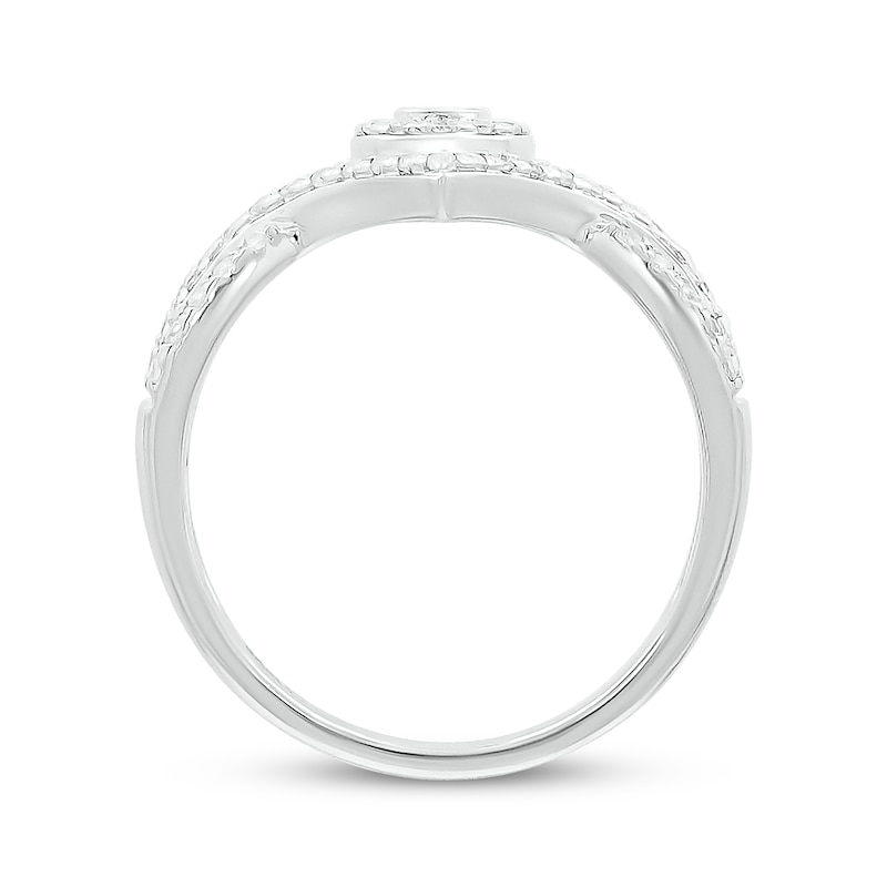 Main Image 3 of KAY Lab-Grown Diamonds Teardrop Chevron Ring 1/3 ct tw 10K White Gold
