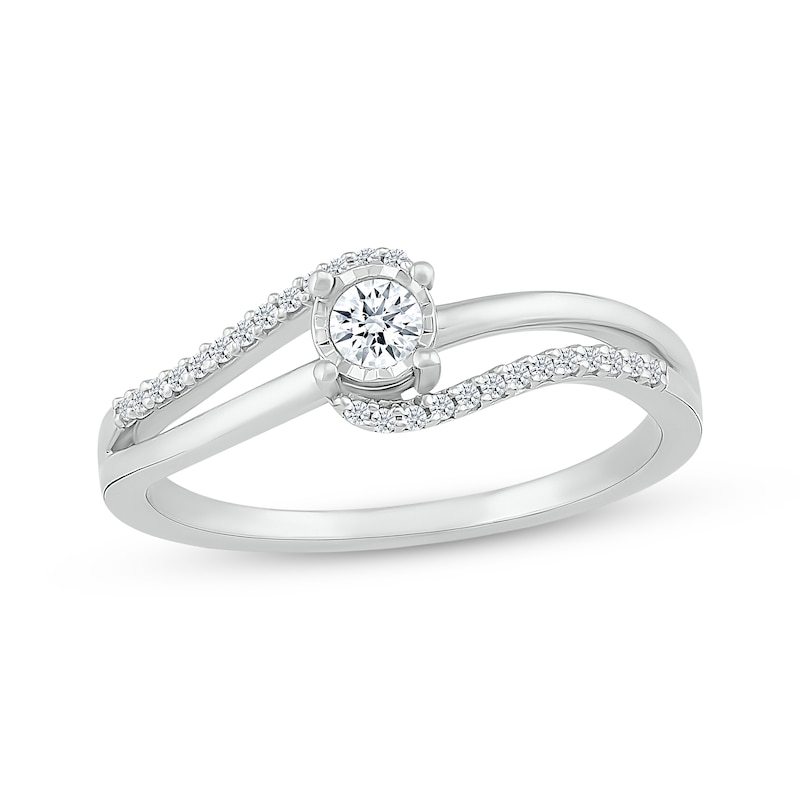 Main Image 1 of KAY Lab-Grown diamonds Bypass Promise Ring 1/5 ct tw 10K White Gold