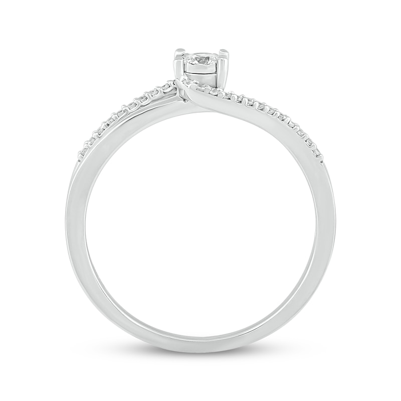 Main Image 2 of KAY Lab-Grown diamonds Bypass Promise Ring 1/5 ct tw 10K White Gold