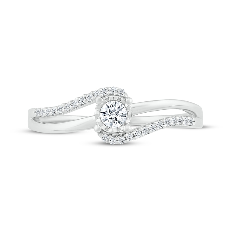 Main Image 3 of KAY Lab-Grown diamonds Bypass Promise Ring 1/5 ct tw 10K White Gold