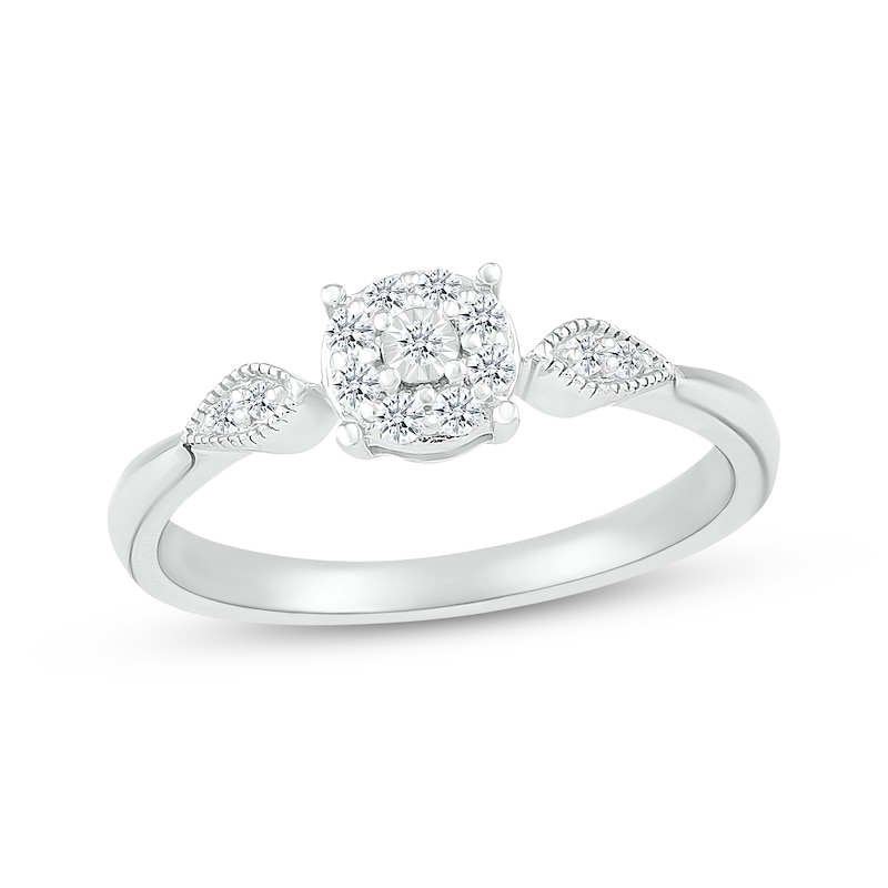 Lab-Created Diamonds by KAY Promise Ring 1/8 ct tw 10K White Gold