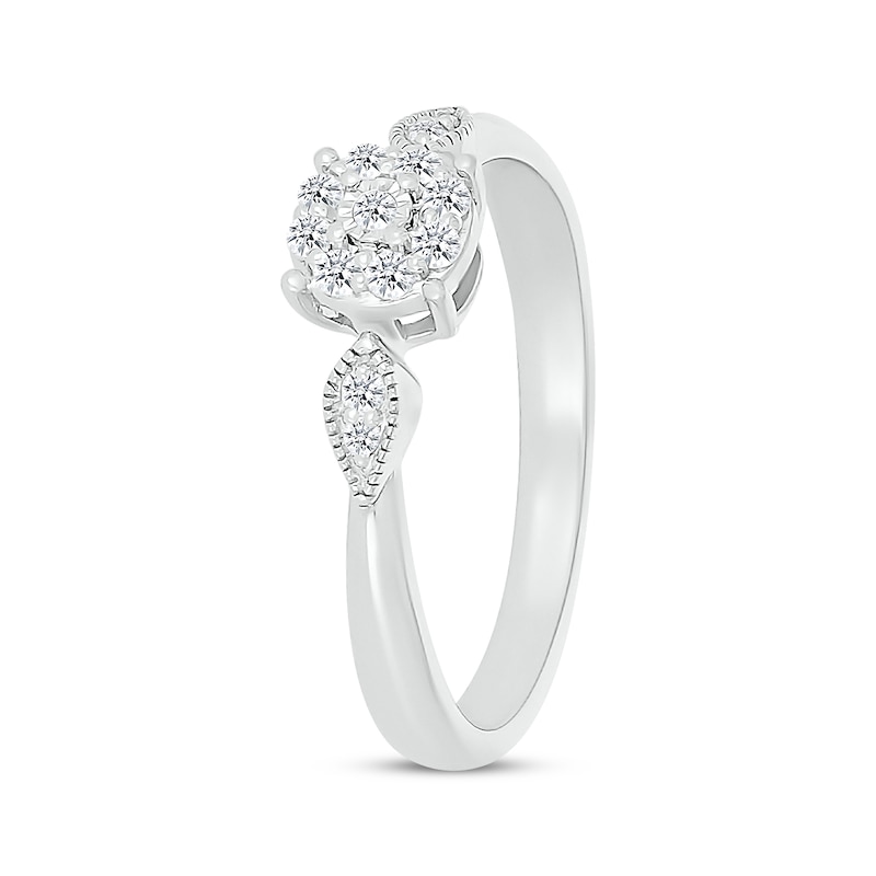 Lab-Created Diamonds by KAY Promise Ring 1/8 ct tw 10K White Gold