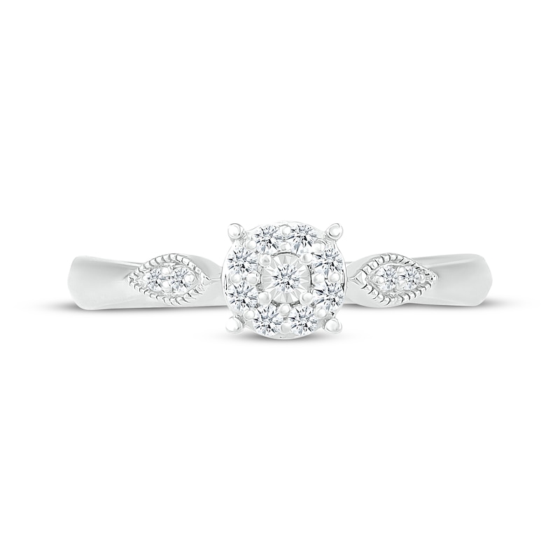 Lab-Created Diamonds by KAY Promise Ring 1/8 ct tw 10K White Gold