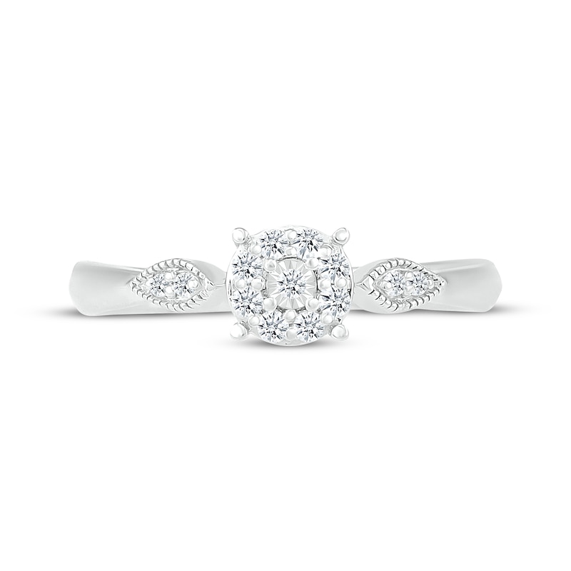 Main Image 4 of KAY Lab-Grown diamonds Promise Ring 1/8 ct tw 10K White Gold