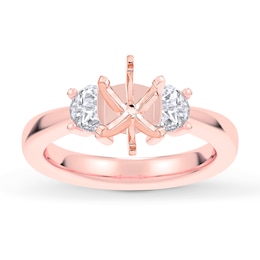 Now + Forever Lab-Grown Diamonds Engagement Ring Setting 1/5 ct tw 14K Rose Gold
