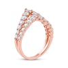 Thumbnail Image 2 of KAY Lab-Grown Diamonds Two-Row Chevron Fashion Ring 1-1/2 ct tw 10K Rose Gold