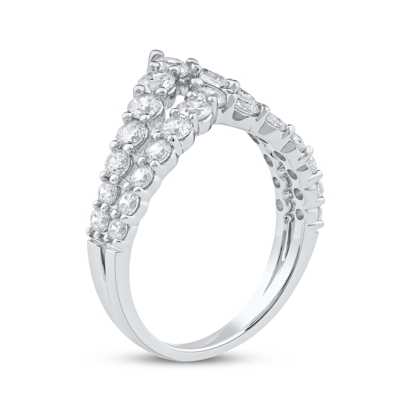 Main Image 2 of KAY Lab-Grown Diamonds Two-Row Chevron Fashion Ring 1-1/2 ct tw 10K White Gold