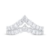 Thumbnail Image 3 of KAY Lab-Grown Diamonds Two-Row Chevron Fashion Ring 1-1/2 ct tw 10K White Gold